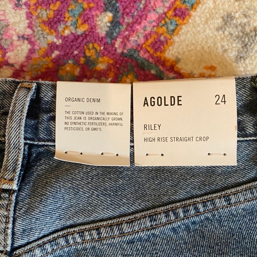 AGOLDE High Rise Straight Crop in Emulsion Size 24